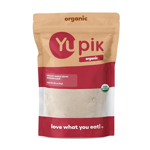 Yupik Organic Whole Grain Einkorn Flour 2.2 lb, USDA Certifi...