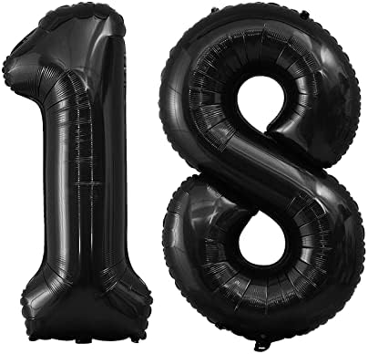 Navy Blue Number 10 Balloons, 40 Inch Navy Blue Helium Foil Number 10 Balloons, Large Number Age Balloon Self Inflating for Boys Girls 10th Birthday Wedding Anniversary Party Decorations(Digital 10)