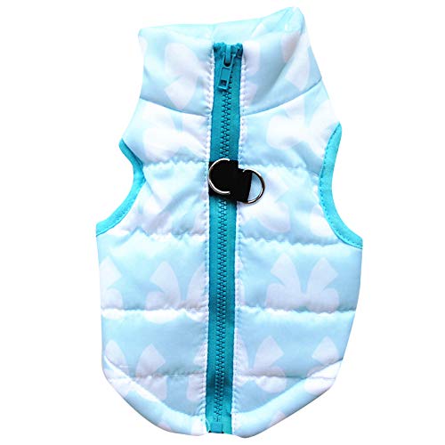 Roagerly Zip Up Dog Vest Step-In Dog Jacket With Zipper Closure And Leash Ring Winter Sweater Warm Dog Clothes For Small Dogs Girl Or Boy(Light Blue,S) #TOP1