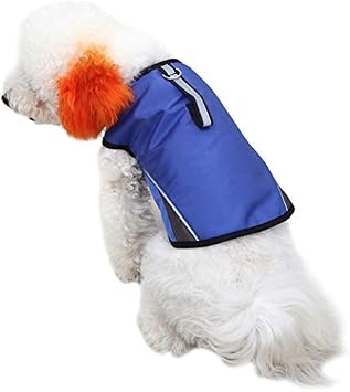 Dog Anxiety Jacket- Keep Calmig Vest Thunder Coat with D-Ring and Training Handle for Smaller DogsBlue