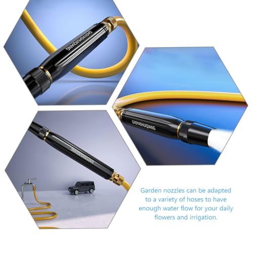 Abaodam High Pressure Water Sprayer Nozzle with Metal 4-way Connector for Car Cleaning and Garden Hose, Power Washer Attachment for Outdoor Washing and Lawn Watering