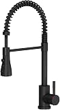Miscelatore da cucina QUADRON Rubinetto miscelatore 360°, SALMA SteelQ, nero opaco (Pure Carbon), altezza: 44 cm Funzione QFix, in acciaio inox, rubinetto da cucina, parte della testa: ceramica
