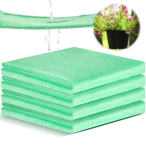 SmoothNovelty 4 piezas de material de drenaje para macetas, 47.24 x 11.81 pulgadas, almohadilla de filtro para macetas, relleno de macetas, filtración, corte para adaptarse a muchas macetas