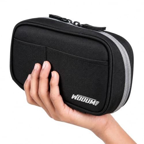Image of Wooum Large Capacity Pencil Pouch Case for School Office College, Big Capacity 4 Compartments Pencil Bag Holder Adults Teen Boys Girls, Travel Cosmetics Storage (Black)