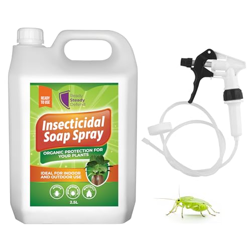 Insecticidal Soap Spray for Plants 2.5L Natural Pest Control for Large Gardens & Greenhouses Kills Aphids Spider Mites Whiteflies & Thrips Insecticide for Indoor & Outdoor Plant Protection