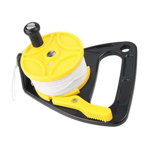 ScubaMax 150 Foot Dive Reel Yellow with Thumb Stopper