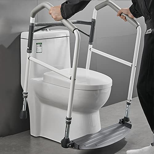 PEAMAN Toiletten-Aufstehhilfe, stanzfreier Faltbarer Toilettenhandlauf umgibt Sicherheits-Toiletten-Aufsatzhilfe für Menschen mit eingeschränkter Mobilität