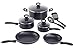 Mirro A797SA Get A Grip Aluminum Nonstick Cookware Set, 10-Piece, Black