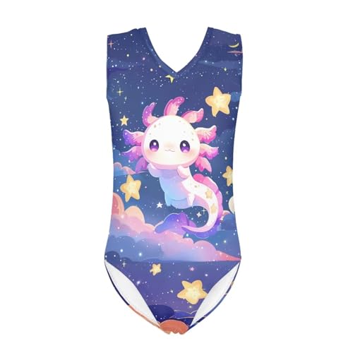 Image of KEIAHUAN Gymnastics Leotards for Girls Sleeveless Bodysuit Dance Leotards Performance Costume