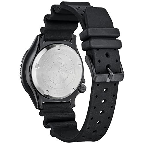 Image of Citizen Men's Promaster Sea Automatic Polyurethane Strap Watch, 3- Hand Date and Date, Rotating Bezel, Anti-reflective Sapphire Crystal, Luminous Hands and Markers