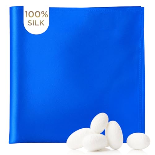Image of MANSPHIL 100% Real Mulberry Silk Pocket Square for Men, 11x11 Inch Solid Handkerchiefs, Multi Colors