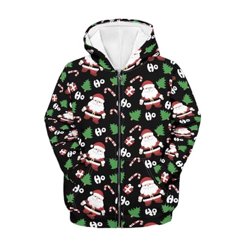 Image of Unisex Zipper Sweatshirt Boys Girls Hooded with 2 Pocket Pullover Hoodies for 6-16Y Kids