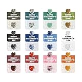 Genérico Tarjetas De San Valentín - Postal Pequeña Con Piedra En Forma De Corazón - Tarjeta Para La Esposa,Para Mujer Hombre Adolescente Hijo Hija Familia Y Amigos