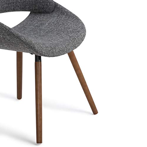 Simplihome Malden 18 Inch Mid Century Modern Bentwood Dining Chair In Grey Woven Fabric, For The Dining Room #TOP6