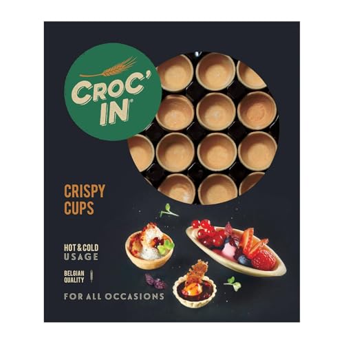 CROC’IN - Tartaletas para Rellenar Neutro - Base de tartaleta para Pastelería o Aperitivos - Elaboración Artesanal & Vegana - 60 unidades