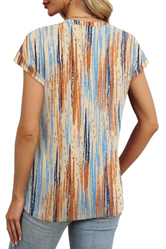 Image of Alaroo Womens Summer Tops Short Sleeve Shirts Crew Neck Tshirt Cute Trendy Tunic Blouses (S-3XL)