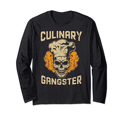 Culinary Gangster Funny Cooking Guru Chef Gifts Manche Longue