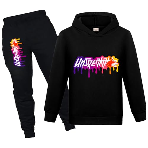 JIAZHONG Boys Tracksuit Kids Hoodie and Joggers 2-Piece Girls Sweatshirts Set 4-13 Years