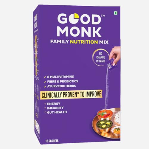 Image of Clinically Proven Multivitamin Mix for Kids, Men & Women | For Energy, Immunity, Gut Health | With Probiotics, Fibre, Vit B12, C, D, Iron, Zinc | Add To Food - No Taste Change | 15 Sachets