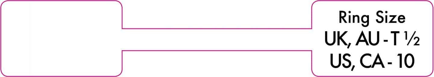 Ring Size Jewellery Price Stickers, 150, UK, AU - T ½ / US, CA - 10 — image 1