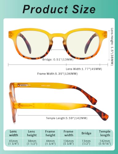 Image of Eyekepper 4 Pack Ladies Computer Glasses - Blue Light Filter Readers for Women Anti Glare Reading Glasses +0.50
