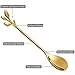 Stainless Steel Leaf Coffee Spoon, SZBAIDEKJ 10 Pcs Creative Tableware Dessert Spoons, Stirring, Mixing, Sugar, Stir, Ice Cream Teaspoon Set