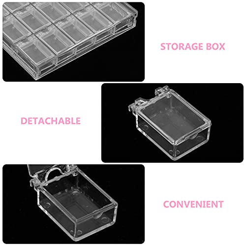 Lurrose Grade Caixa De Plástico Transparente 21- Grade de Plástico Organizador Recipiente Caixa De U