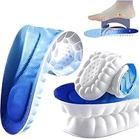 4D Memory Foam Insoles, Insoles for Men & Women, Cloudy Memory Foam Gel Insole Men's Work Boots, Anti-Fatigue Pain Relief Insole for Kids, Running, Jogging (UK8-9 EU 41-42)