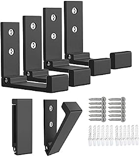 OHIYO 6Pcs Foldable Hooks for Hanging Coat & Bags & Hat & Key Wall Mounted Heavy Duty Aluminum Alloy Folding Coat Hooks with 12pcs Screws for Headphones Holder or Wall Hanger Hook (Black)