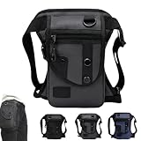 3-in-1 Multifunktionale Oxford-Beintasche, strapazierfähiges Oxford-Gewebe, Utility Bag für Reisen, Radfahren, Wandern, Camping und Angeln, verstellbare Crossbody-Schulter-Utility-Tasche, grau