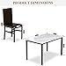 AWQM 5 Piece Dinning Table Sets for 4, Marble Kitchen Table and Chairs for 4,Dining Room Table Set with PU Leather Chairs,Faux Marble Dining Set for Small Spaces,Living Room,White+Brown