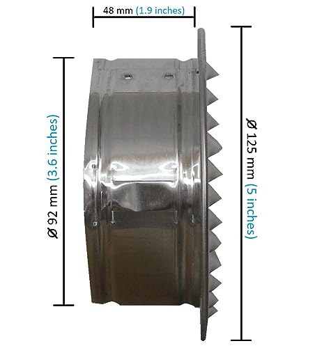 Round Aluminium Ventilation Grille with Insect Net - Image 2