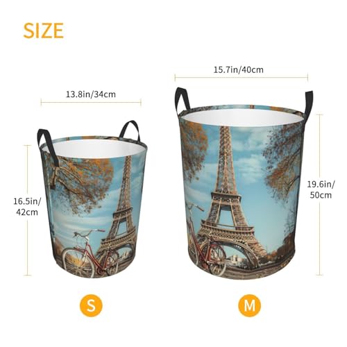 Panier à linge Tour Eiffel idéal pour organiser les couvertures dans une chambre