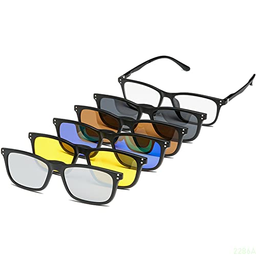 YQJY Gafas De Sol Magnéticas, Gafas De Sol con Clip, Polarizadas Clip En Gafas De Sol Marco Plástico para Actividades Al Aire Libre, Conducción, Ciclismo, Pesca,C Cover