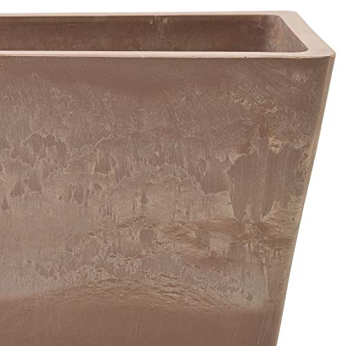 Image of Arcadia Garden Products PSW U45TP Plastic /Stone /Wood Composite Simplicity Window Box, No Drainage Hole (Drillable), 17.5 inch x 7 inch x 6 inch, Taupe (Pack of 8)