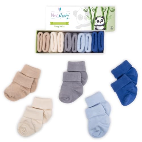 Image of Novibaby Baby Socks 0-6 Months, 6-12 Infant Ankle Socks for Boys and Girls, Essential Baby Items for Newborns