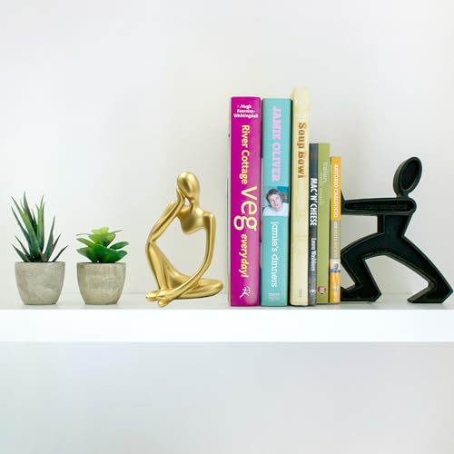 Estatuas decorativas modernas de resina dorada x3 miniatura 6