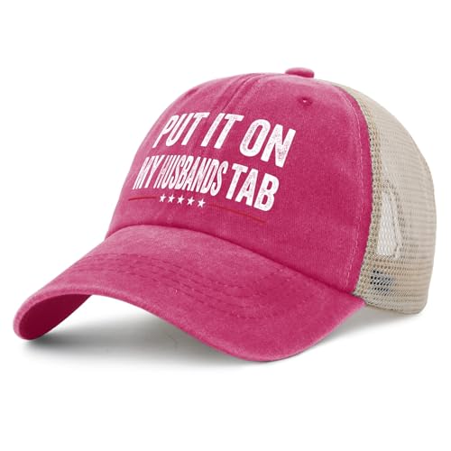 Image of Put It On My Husbands Tab Hat for Mens Funny Ball Cap Men AllBlack Ball Cap Vintage Unique Gifts for Cooks