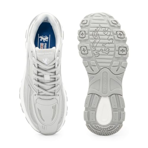 Image of Red Tape Men's Sneakers White Mesh KPU Round Lace-Up Flexible Support