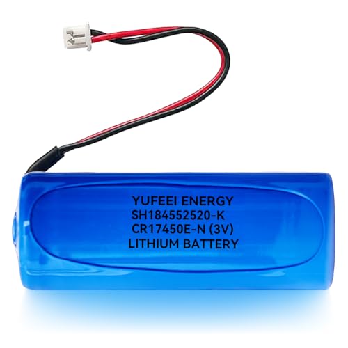 YUFEEI SH184552520-K CR17450E-N(3V) �Ή� ��e�ʃ��`�E���d�r1�Z�b�g �Z��΍Ќx�������p�d�r�ASHJ9025455/SHJ9044455K/SH18455���Ή��o�b�e���[