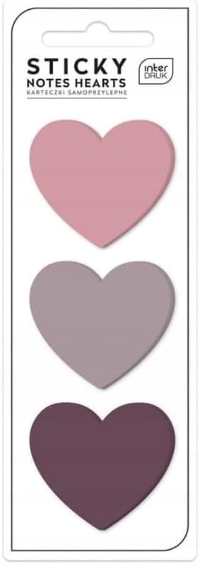 Sticky Notes Heart Shapes 75pcs, 5902277309907