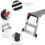 IRONMAX L'étape de la plate-forme de travail 40 Tabouret de banc en aluminium pour lave-linge, nettoyage ménager, peinture, 330 LBS Capacité de poids