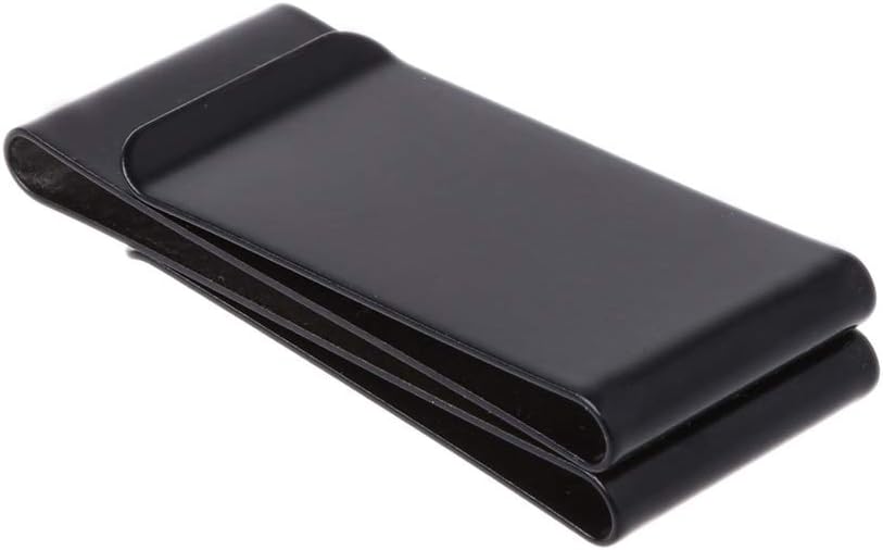 BaiyaoBaiyao Money Clip,Stainless Steel Slim Double-Sided Money Clip Purse Wallet Credit Card ID Holder for Men and Women Silver,Black