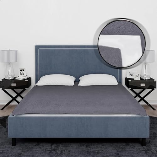 Image of Waterproof Quick Dry Protector Dry Sheet|Breathable and Hypoallergenic Ultra Soft Fitted Baby Bed Protector Sheet for Toddler Children|King Size (XXL, 260x200cm, Grey)