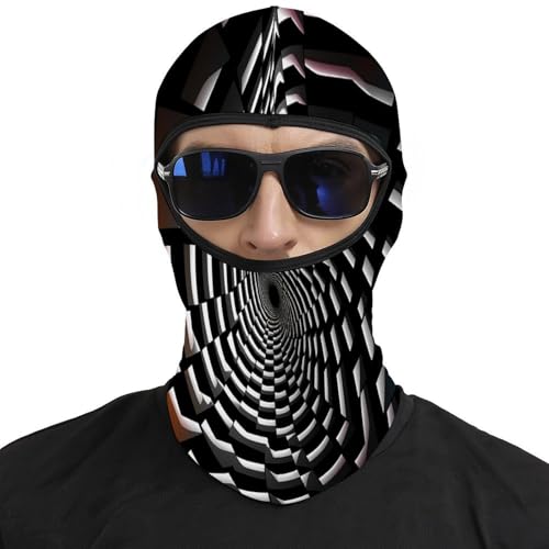 Pasamontaña térmico para hombre y mujer con estampado de ilusión óptica, máscara facial para esquí, motociclismo y clima frío miniatura 3