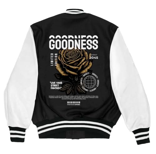 Image of AlfaQ Goodness Varsity Jacket | Back Printed Varsity Jacket