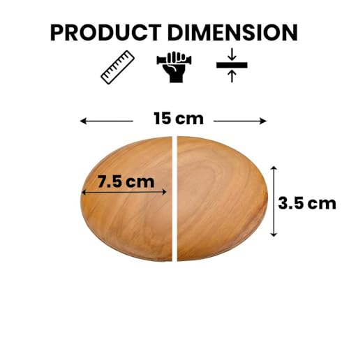 Image of Teak Wood Wooden Wardrobe Handle /Cabinet Handle /Wardrobe Door Pull Handle (6 x 3 Inch) Natural Wood Finish - Model 5034-| 3 Years Warranty |
