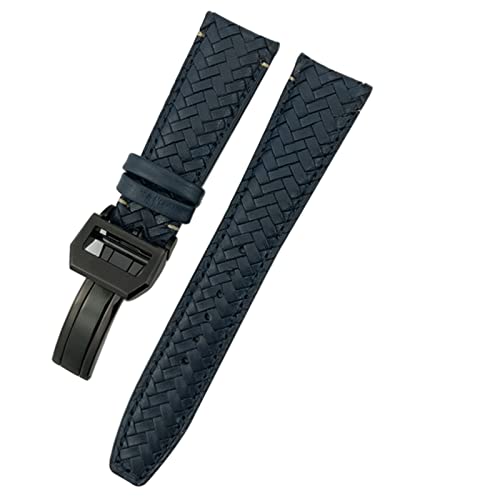 Bracelet cuir Madena bleu IW377714 IW394005 pour montre IWC Portugieser Big Pilot