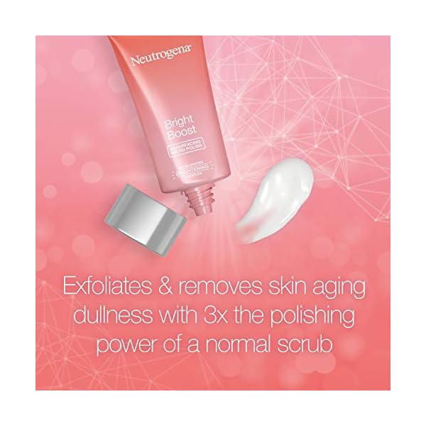 Neutrogena Bright Boost Resurfacing Facial Exfoliator with Glycolic and Mandelic AHAs Gentle Skin Resurfacing Face Cleanser for Bright Smooth Skin, Micro Polish, 2.6 Fl Oz