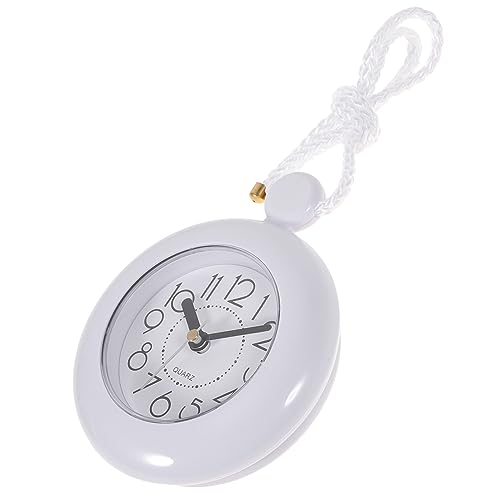 Garneck Bathroom Wall Clock Wall Clock Decor Waterproof Small White Battery Operated Mute
